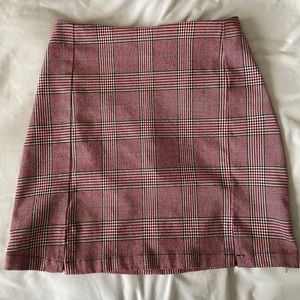 Plaid mini skirt!